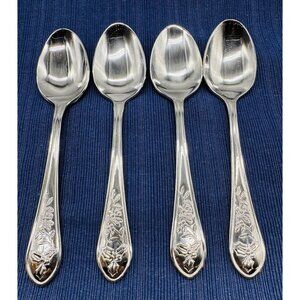 Pfaltzgraff Winterberry Holly Teaspoon Stainless No Color Flatware Lot of 4